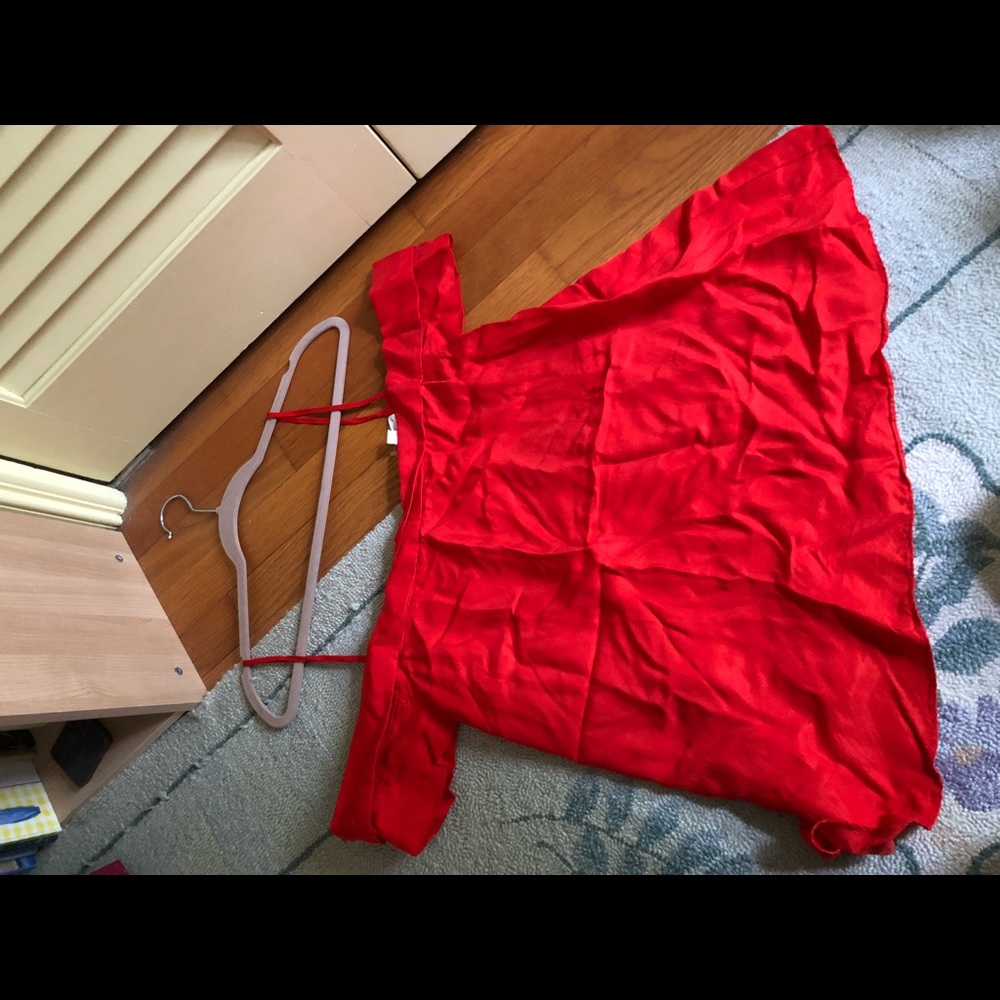 Red off the shoulder top